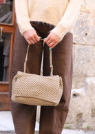 Sac à Bandoulière Tressé Beige – Élégance & Praticité au Quotidien