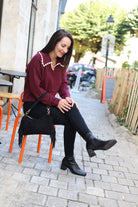 Sac à Bandoulière en Croûte de Cuir Noir avec Franges – Fabriqué en Italie-beautifulshop
