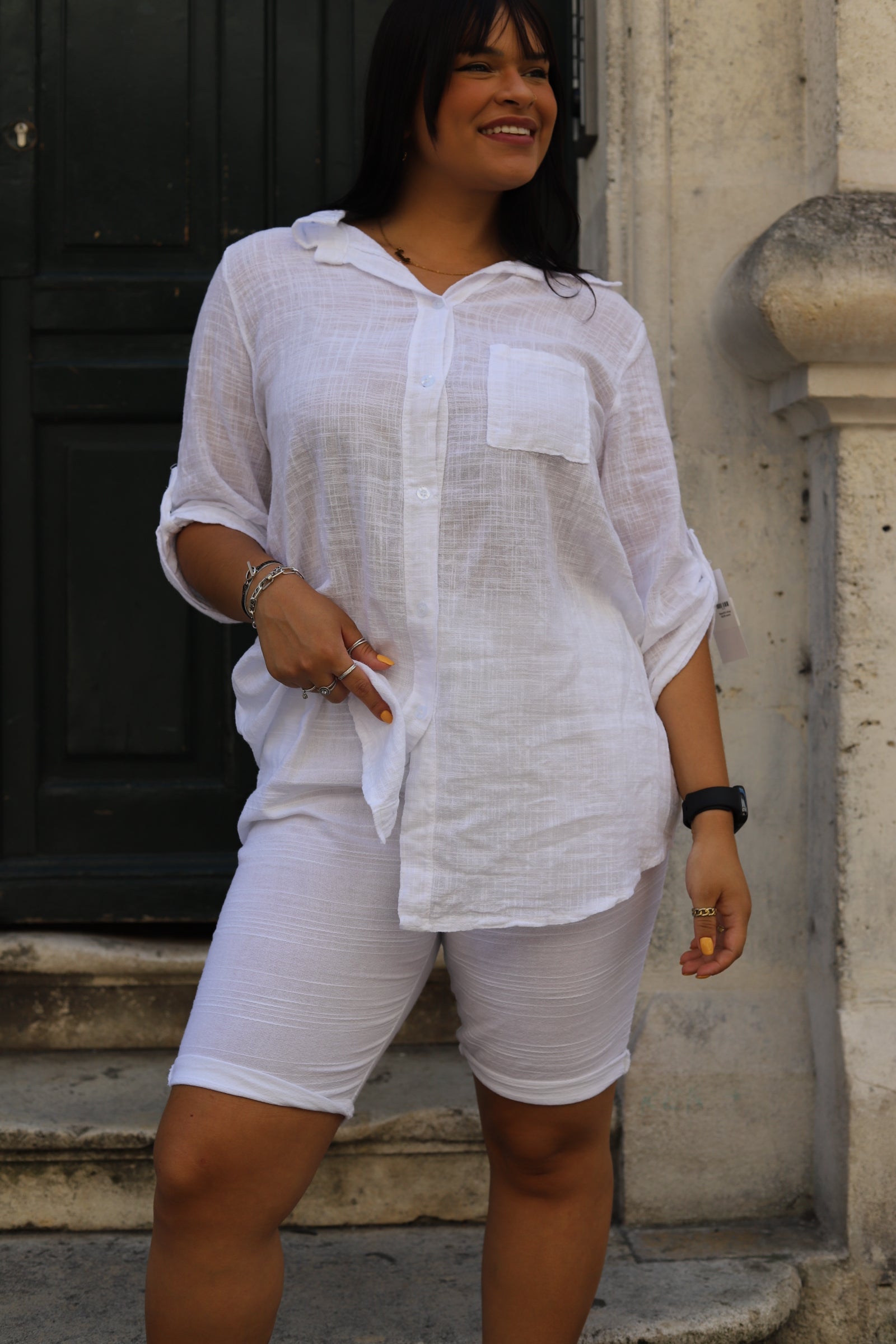 Short en coton gaufré – L’indispensable casual pour l’été-beautifulshop