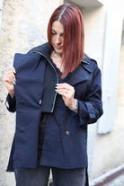 Trench Court Ceinturé Effet Superposé