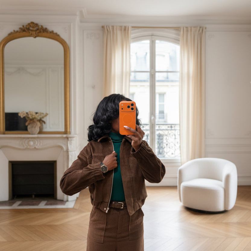 Veste Bomber Velours Café-beautifulshop