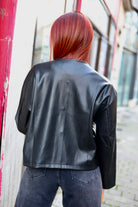 Veste Courte en Simili Cuir-beatifulshop