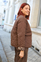 Veste Matelassée Chocolat – Douceur & Style Léopard -beautifulshop