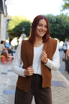 Veste Sans Manches Matelassée Kimono Oversize-beautifulshop-beautifulshop