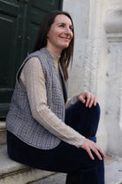 Veste Sans Manches Matelassée Vichy-beautifulshop