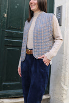 Veste Sans Manches Matelassée Vichy-beautifulshop