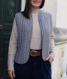 Veste Sans Manches Matelassée Vichy-beautifulshop