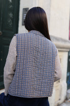 Veste Sans Manches Matelassée Vichy-beautifulshop