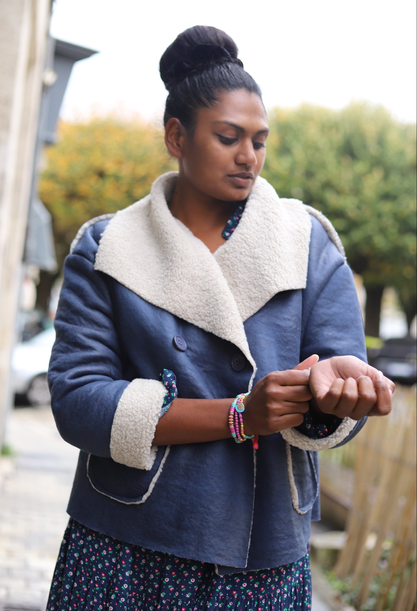 Veste aviateur femme kaki oversize – Doublure sherpa chaude | Beautiful Shop