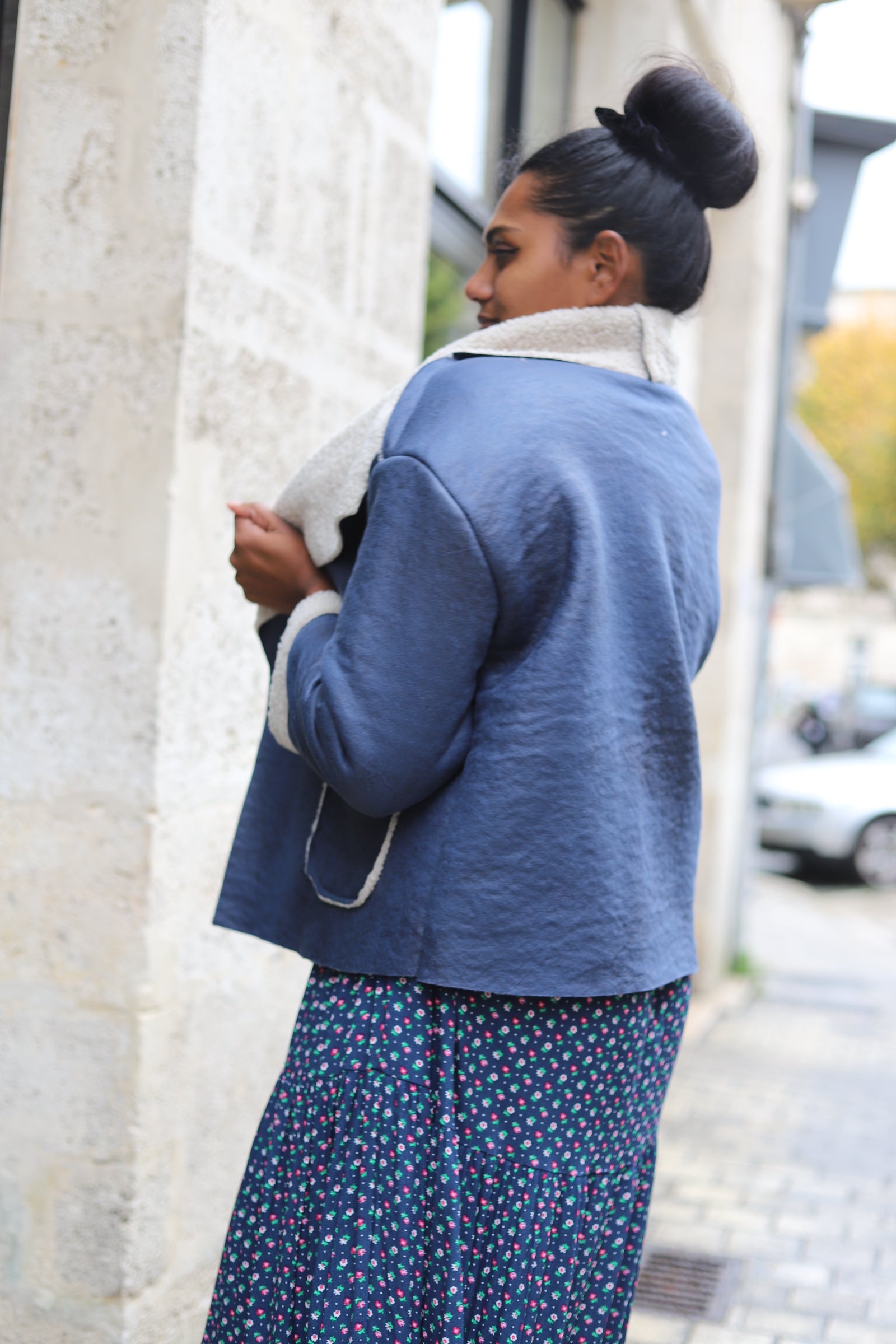 Veste aviateur femme kaki oversize – Doublure sherpa chaude | Beautiful Shop