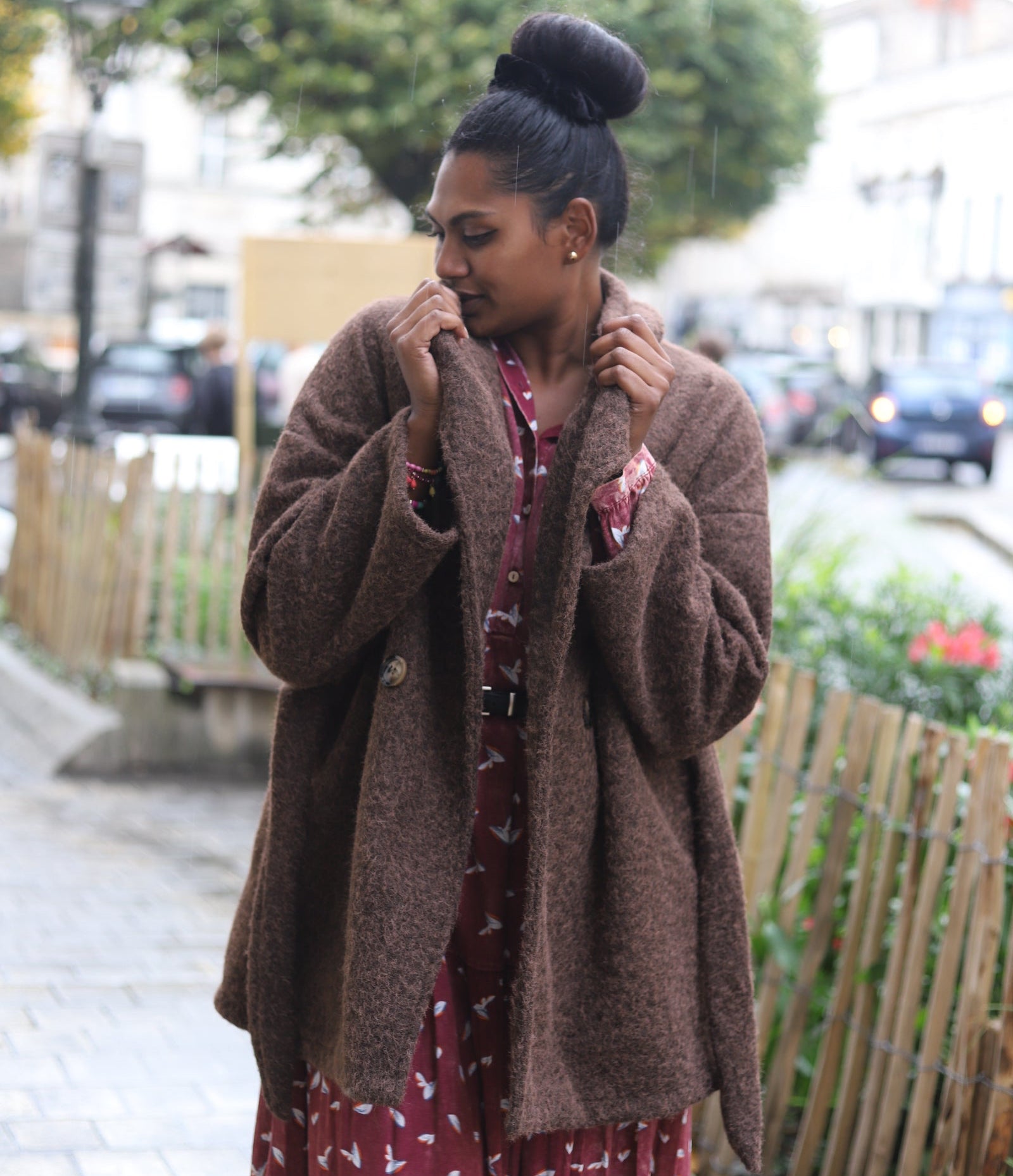 Veste camel effet laine bouclée avec ceinture – Taille unique 36 à 44 | Beautiful Shop