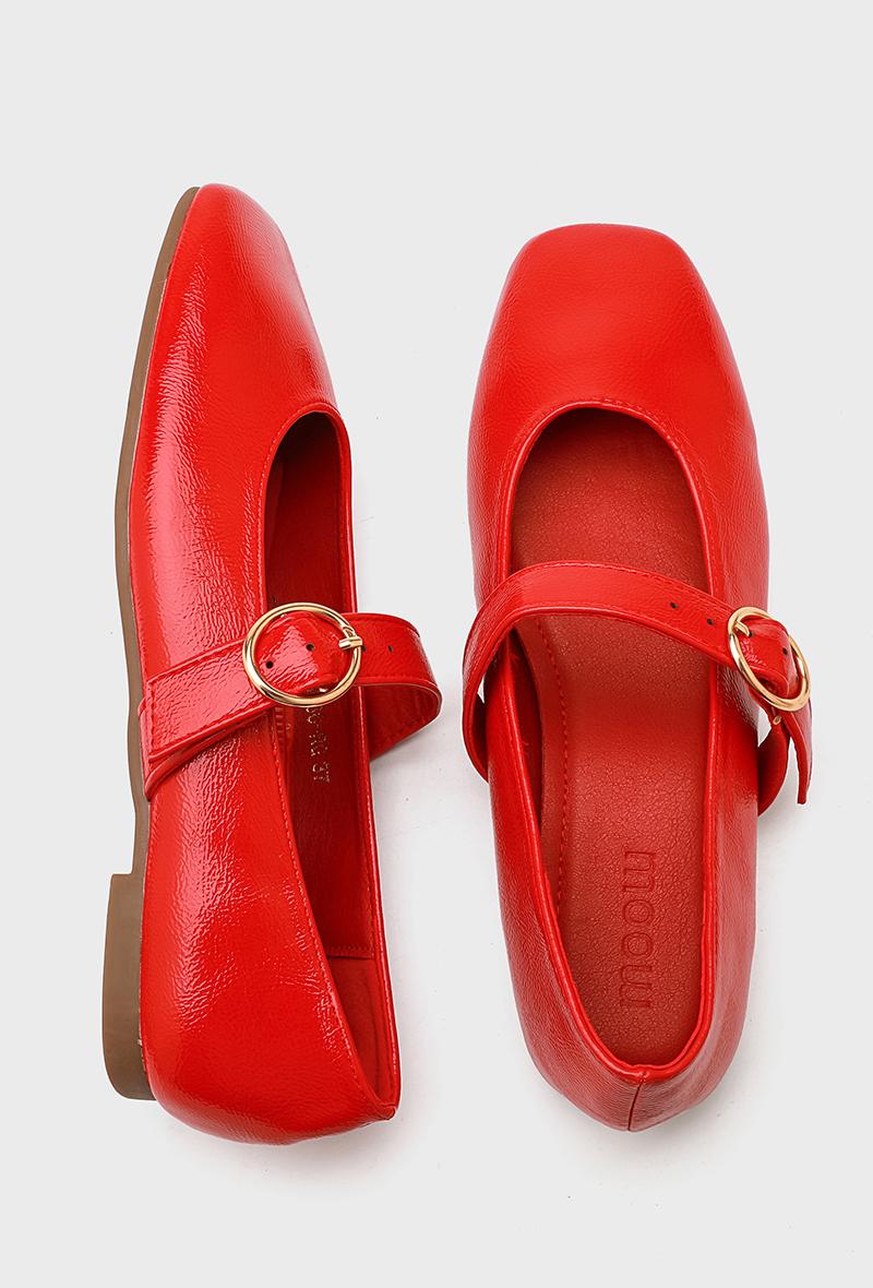 ballerines babies femme à bride et boucle dorée