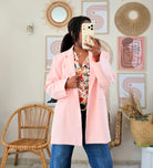 Blazer rose à coupe ample – Beautiful Shop