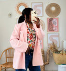 Blazer rose à coupe ample – Beautiful Shop