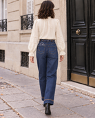 Blouse Élise en coton brodé – beige – Beautiful Shop
