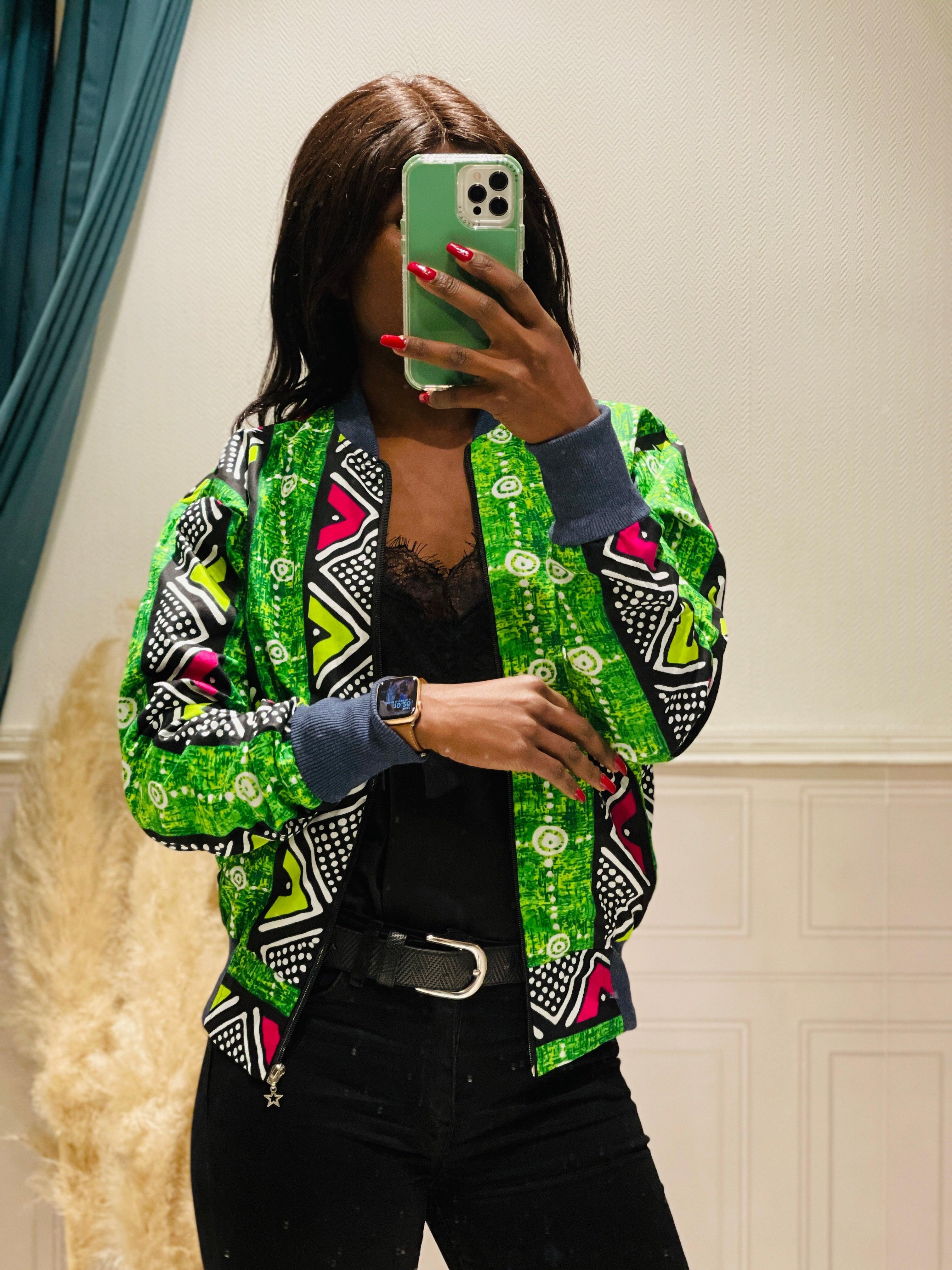 Bombers en wax vert - beautifulshop