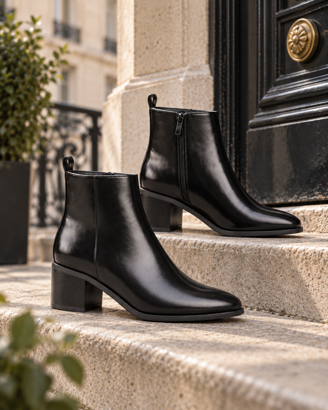 Bottines margaux à talon – noires – Beautiful Shop