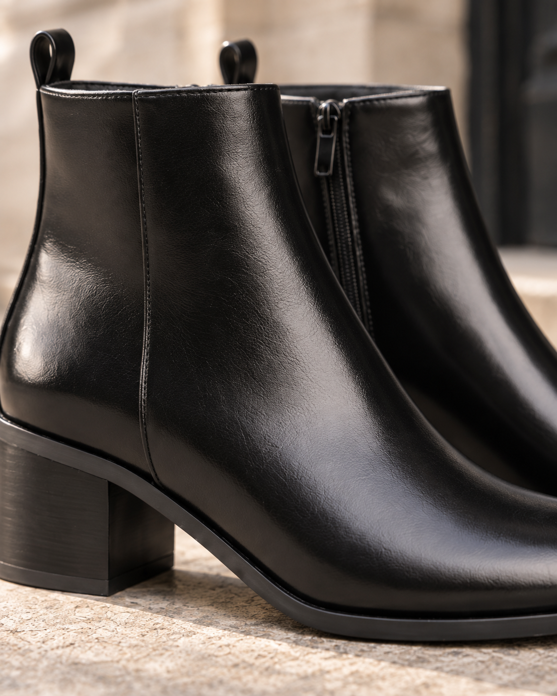 Bottines margaux à talon – noires – Beautiful Shop