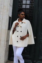 cape femme hiver, veste cape beige, manteau original femme, veste élégante taille unique, manteau tendance 2025, veste oversize chic