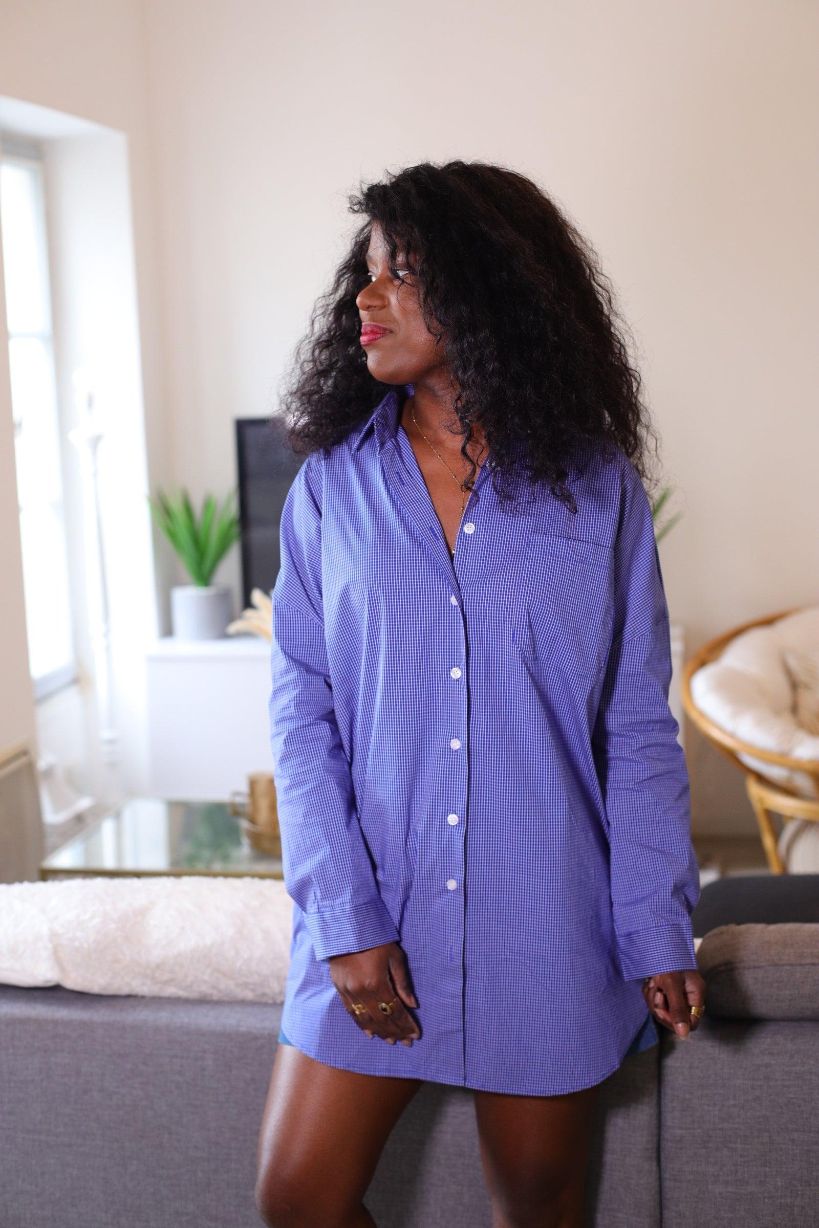 Chemise Ample à Rayures Bleues - beautifulshop