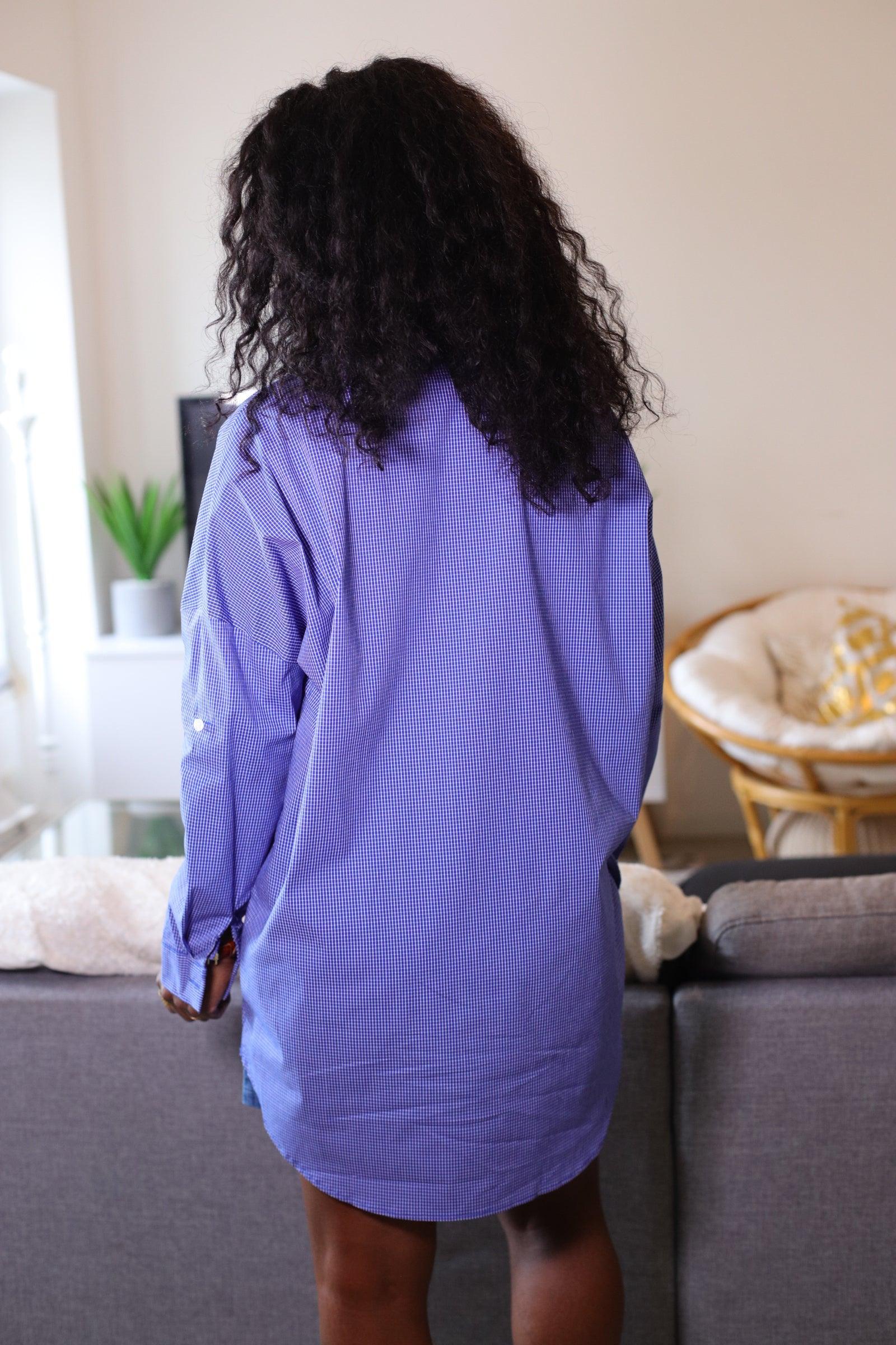 Chemise Ample à Rayures Bleues - beautifulshop