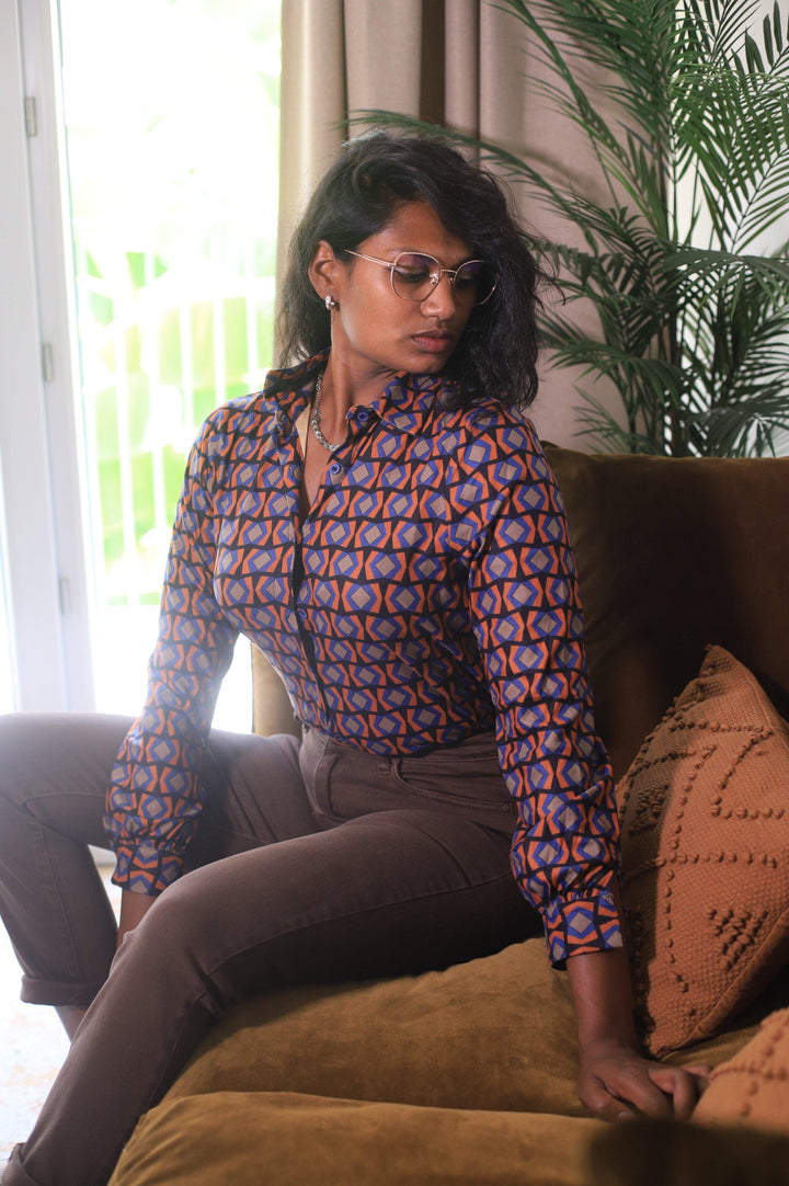Chemise Imprimée à Manches Longues - beautifulshop