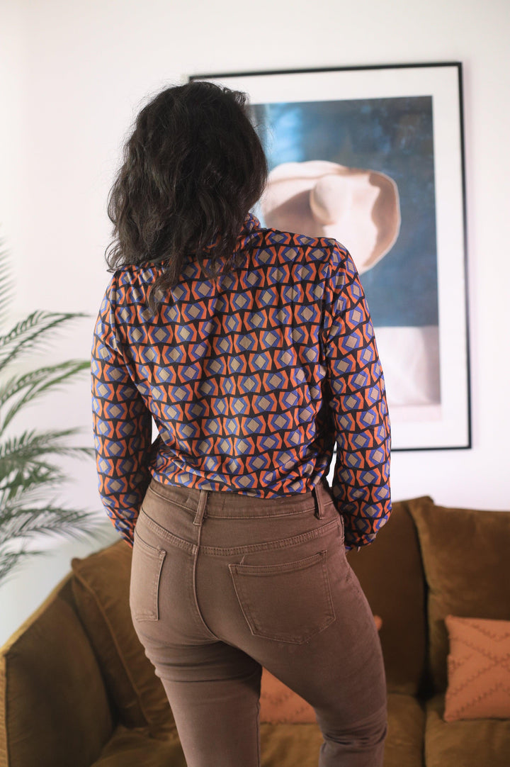 Chemise Imprimée à Manches Longues - beautifulshop