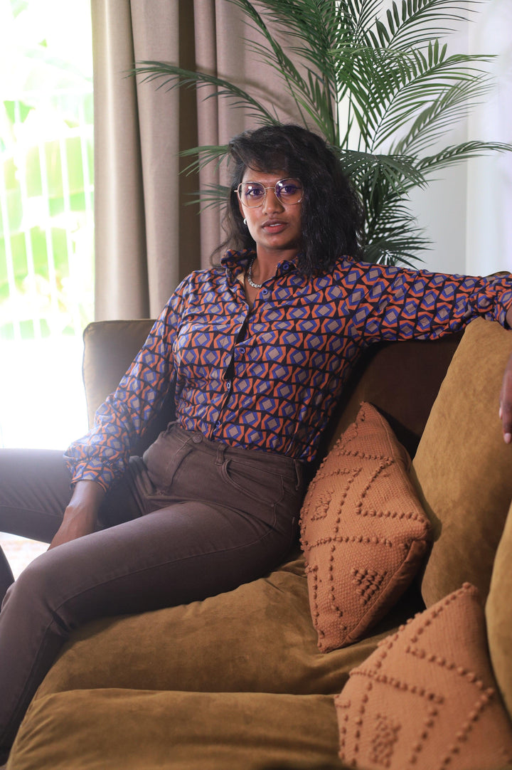 Chemise Imprimée à Manches Longues - beautifulshop