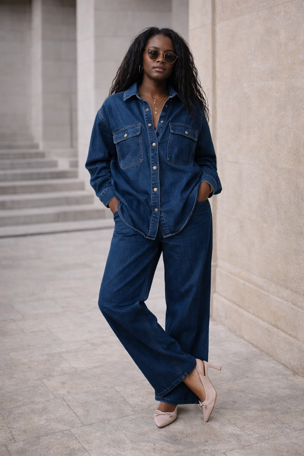 Chemise Seth en denim brut à poches – Beautiful Shop