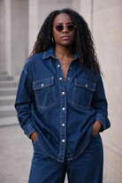 Chemise Seth en denim brut à poches – Beautiful Shop