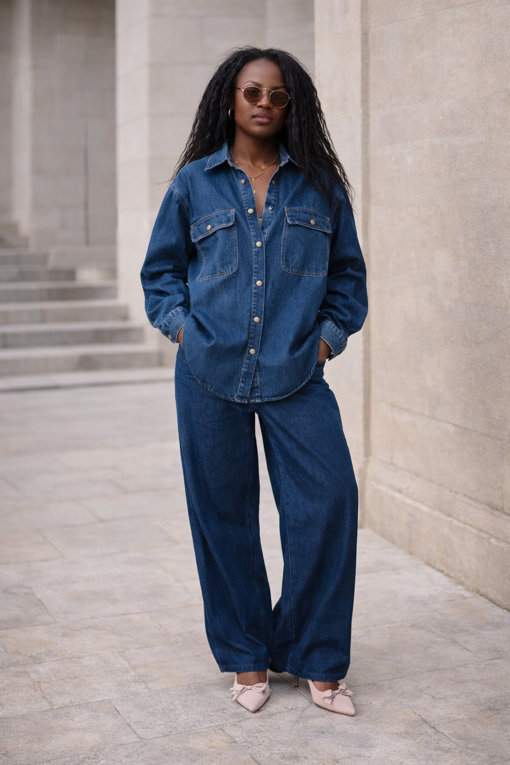 Chemise Seth en denim brut à poches – Beautiful Shop