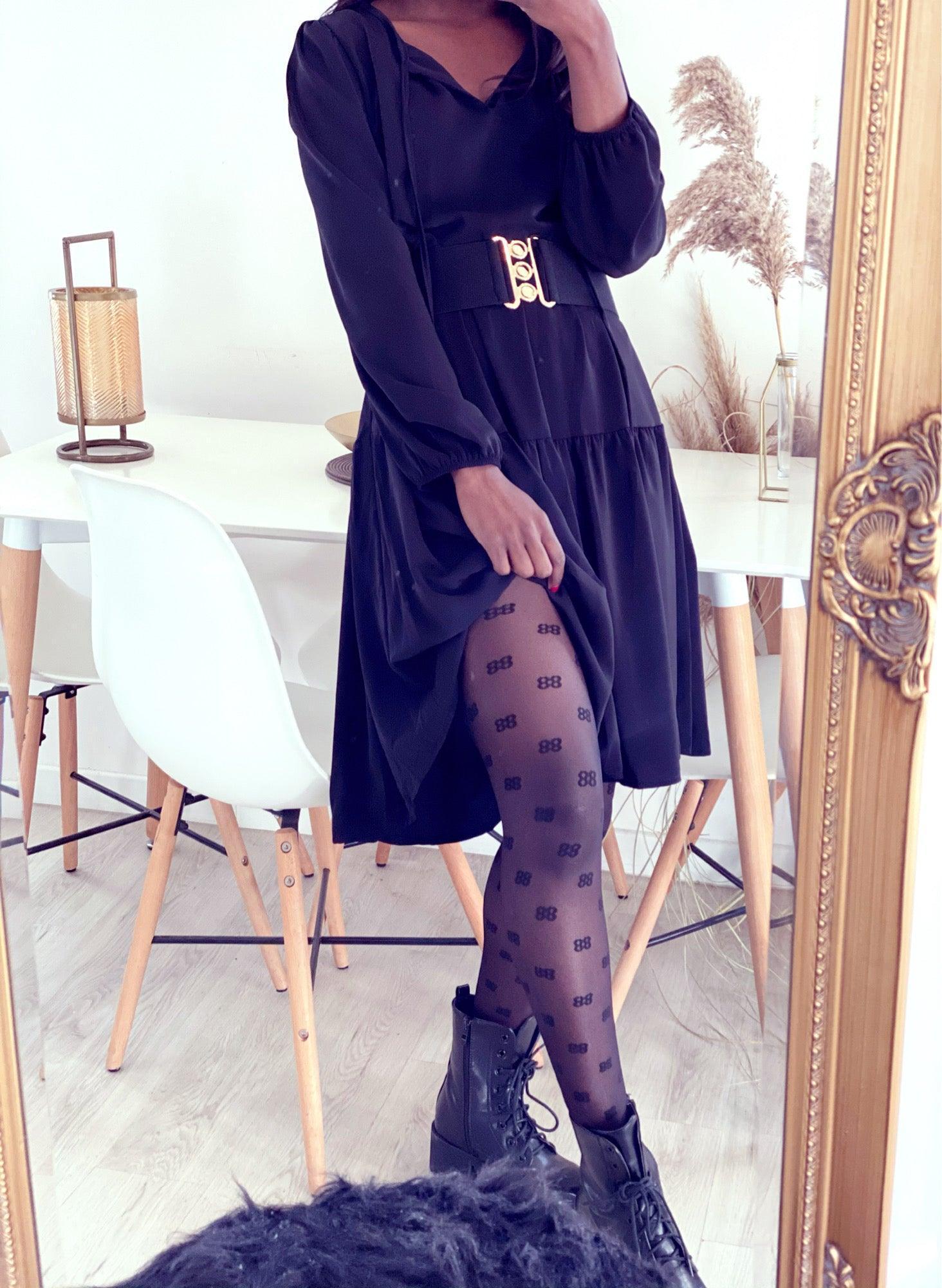 Collants noirs à motif – Beautiful Shop