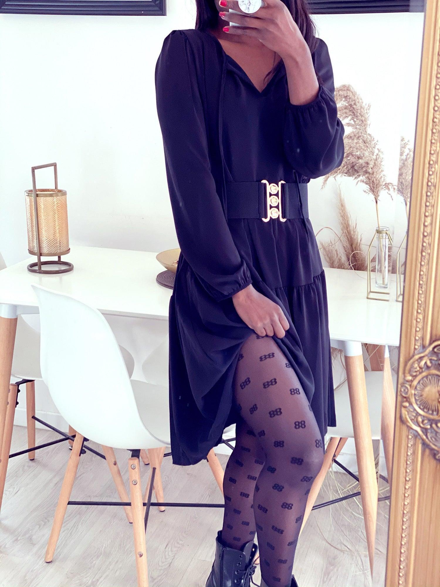 Collants noirs à motif – Beautiful Shop