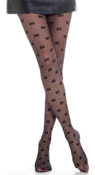 Collants noirs à motif – Beautiful Shop