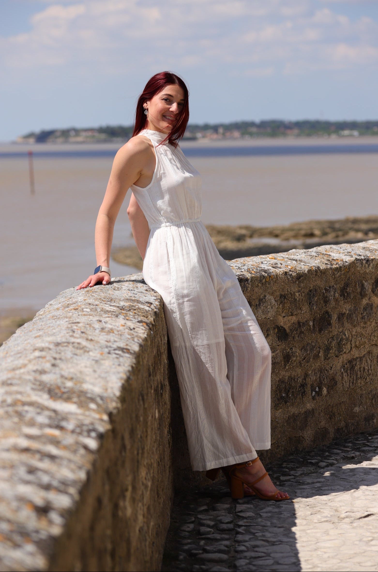 Combinaison Longue Blanche Brodée - beautifulshop