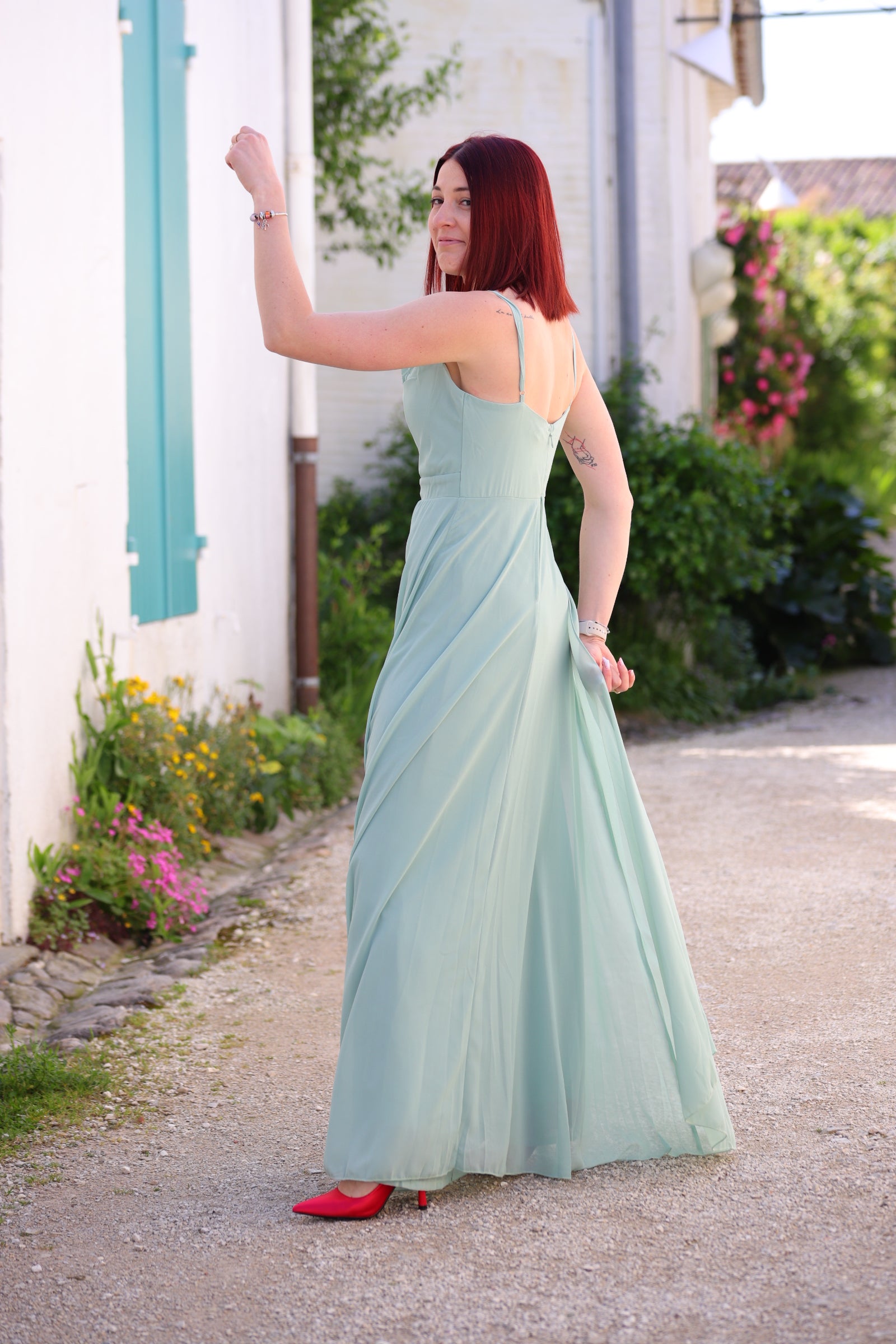 Combinaison Fluide Vert Amande - beautifulshop