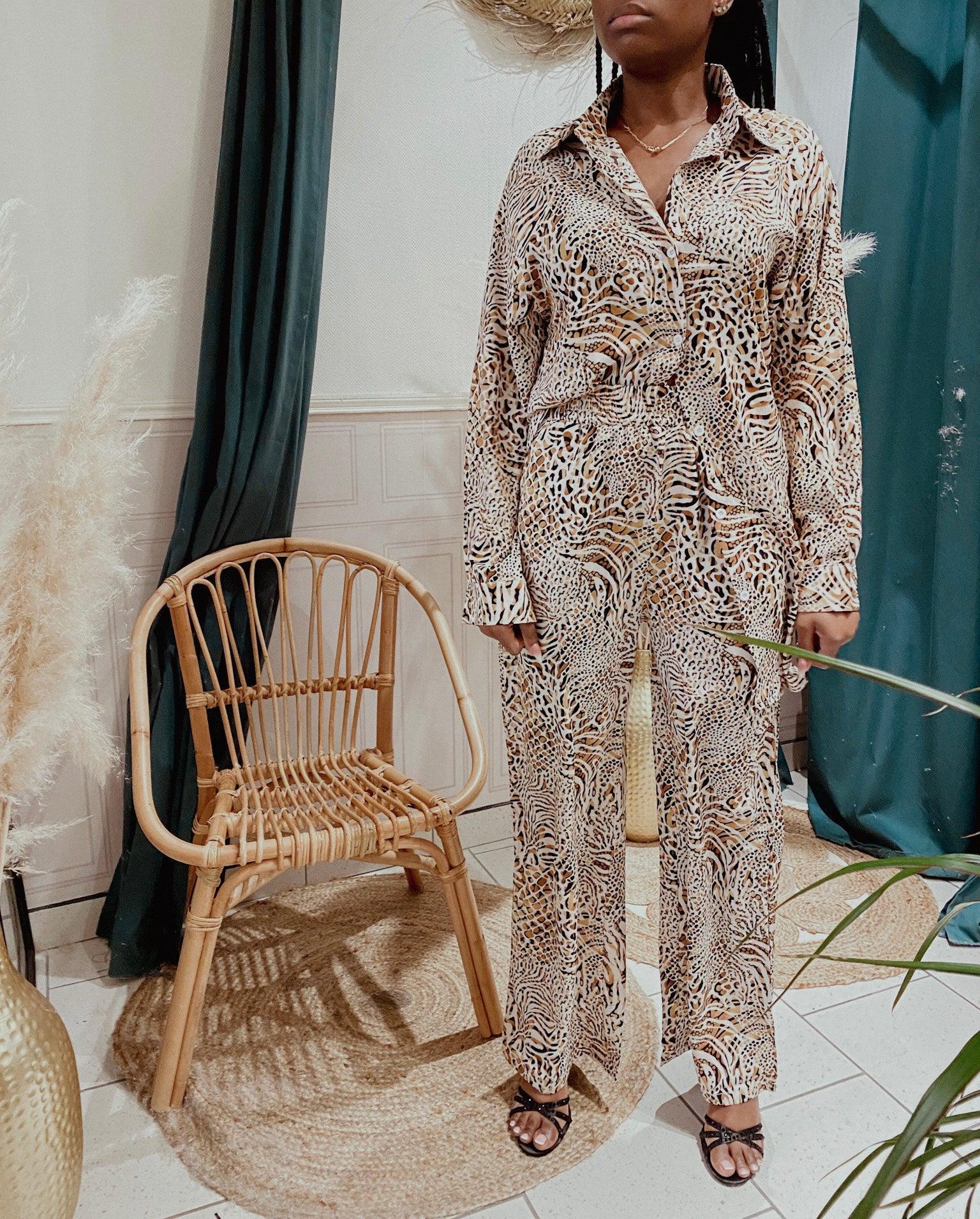 Ensemble pantalon et chemise fluide - beautifulshop