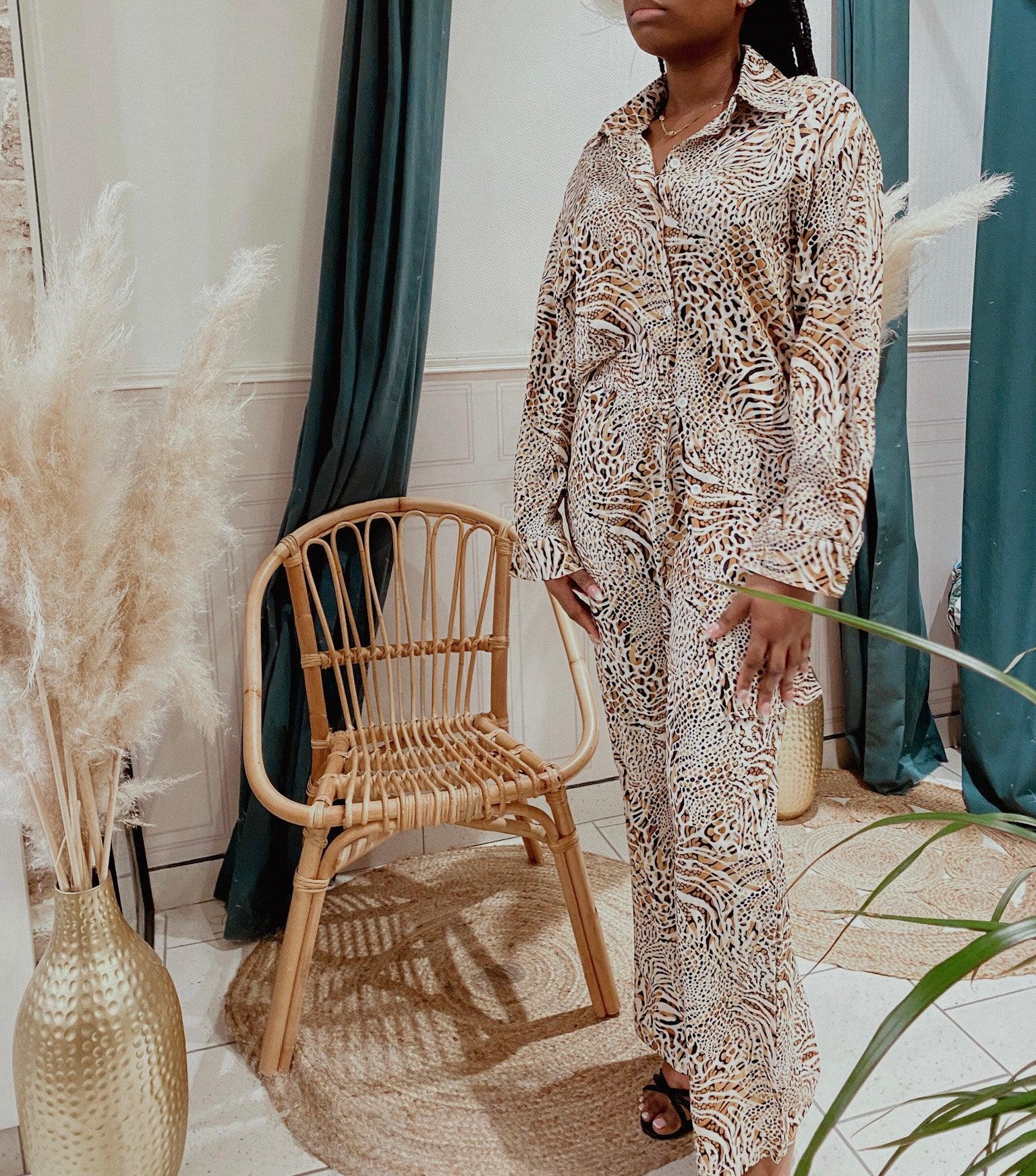 Ensemble pantalon et chemise fluide - beautifulshop