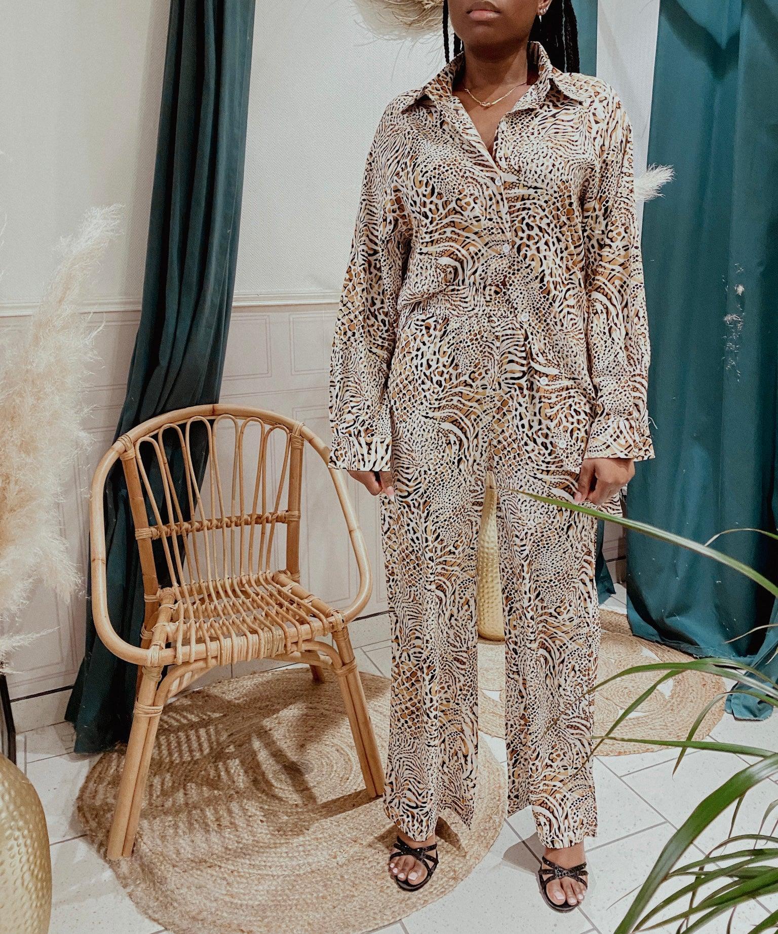 Ensemble pantalon et chemise fluide - beautifulshop