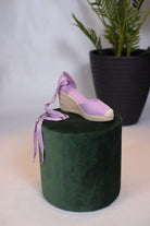 Espadrille à lacets violet - beautifulshop