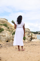   femme, robe blanche bohème chic, robe longue fluide femme, robe sous 