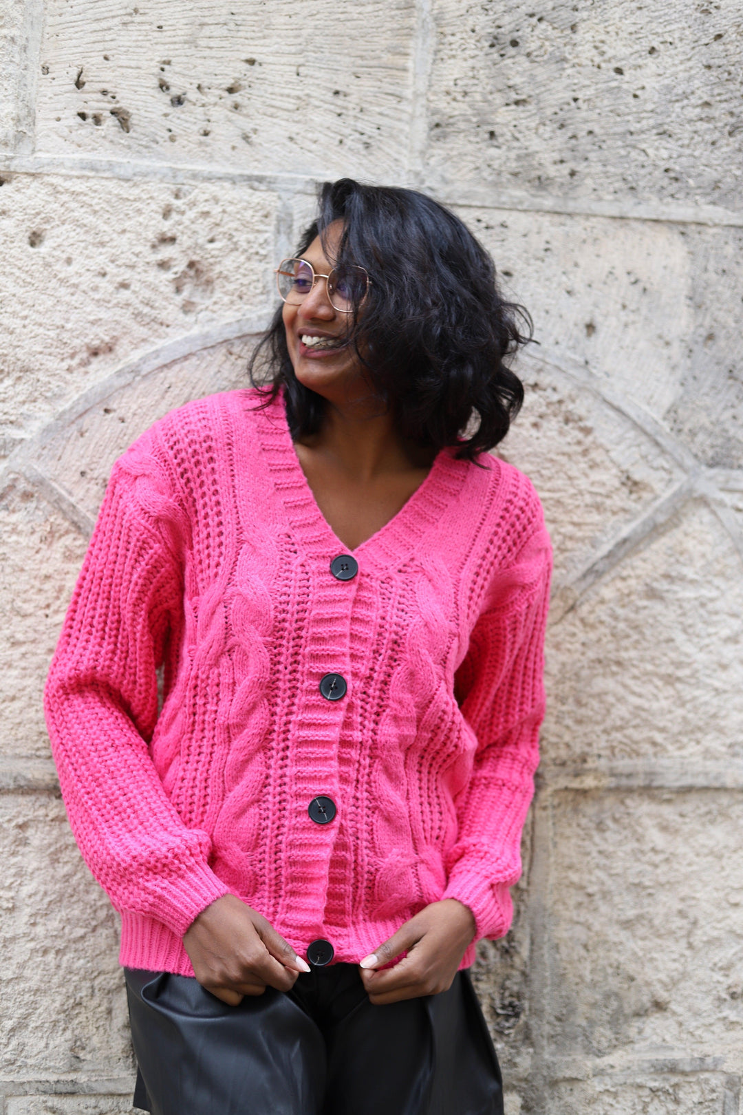 Gilet en Maille Douce avec Fermeture à Boutons - beautifulshop