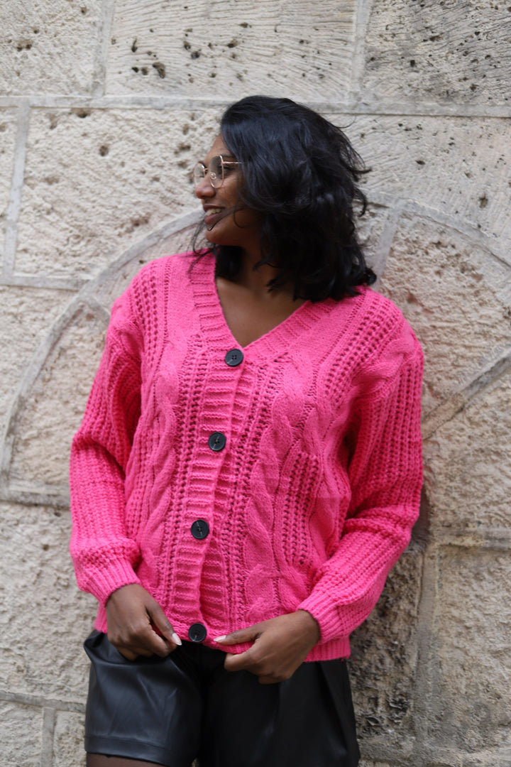 Gilet en Maille Douce avec Fermeture à Boutons - beautifulshop