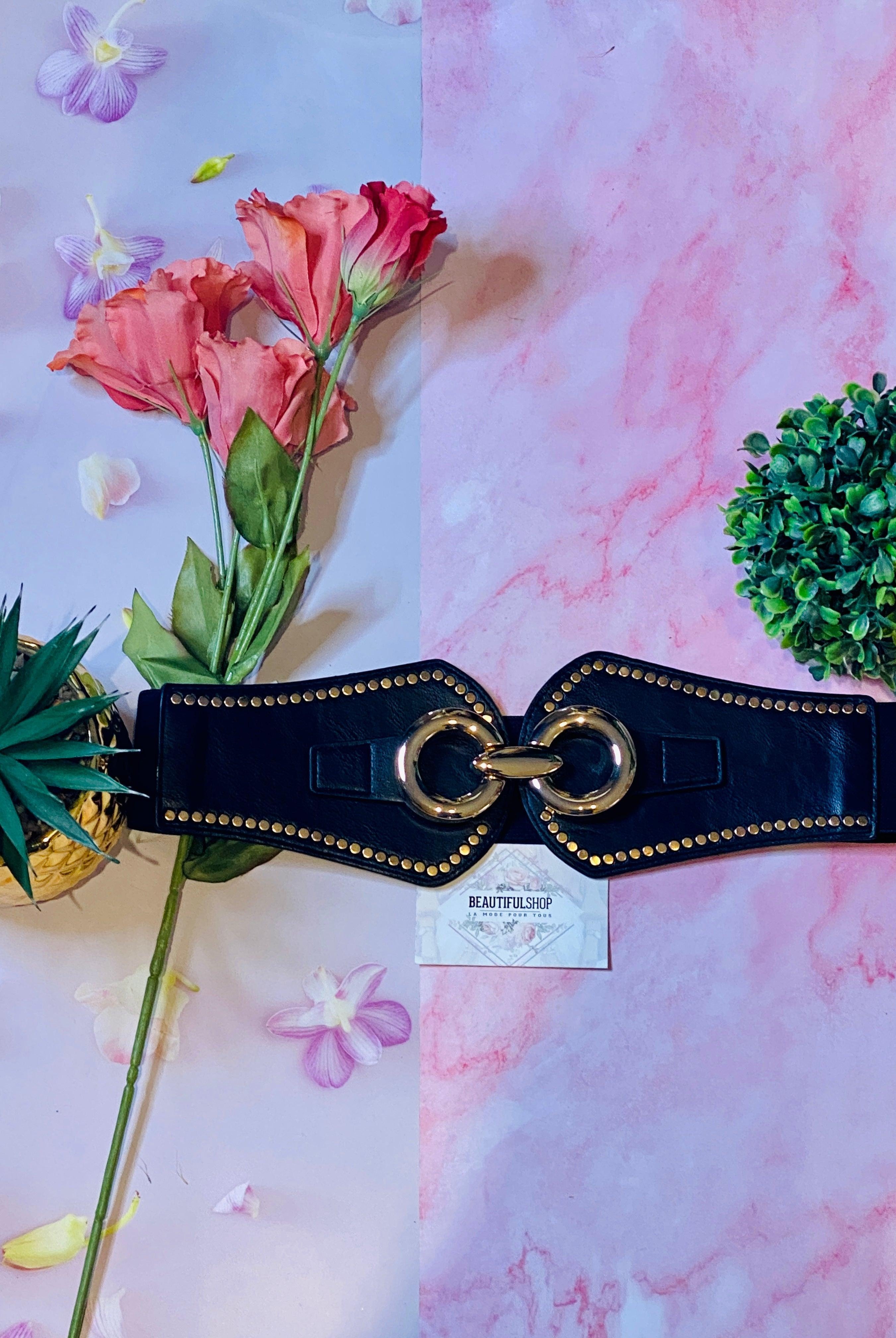 Grosse ceinture élastique bi-matière femme - beautiful shop - beautifulshop