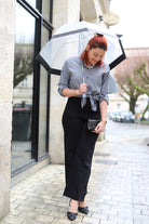 Jean Naeva noir à taille haute et coupe large – Beautiful Shop