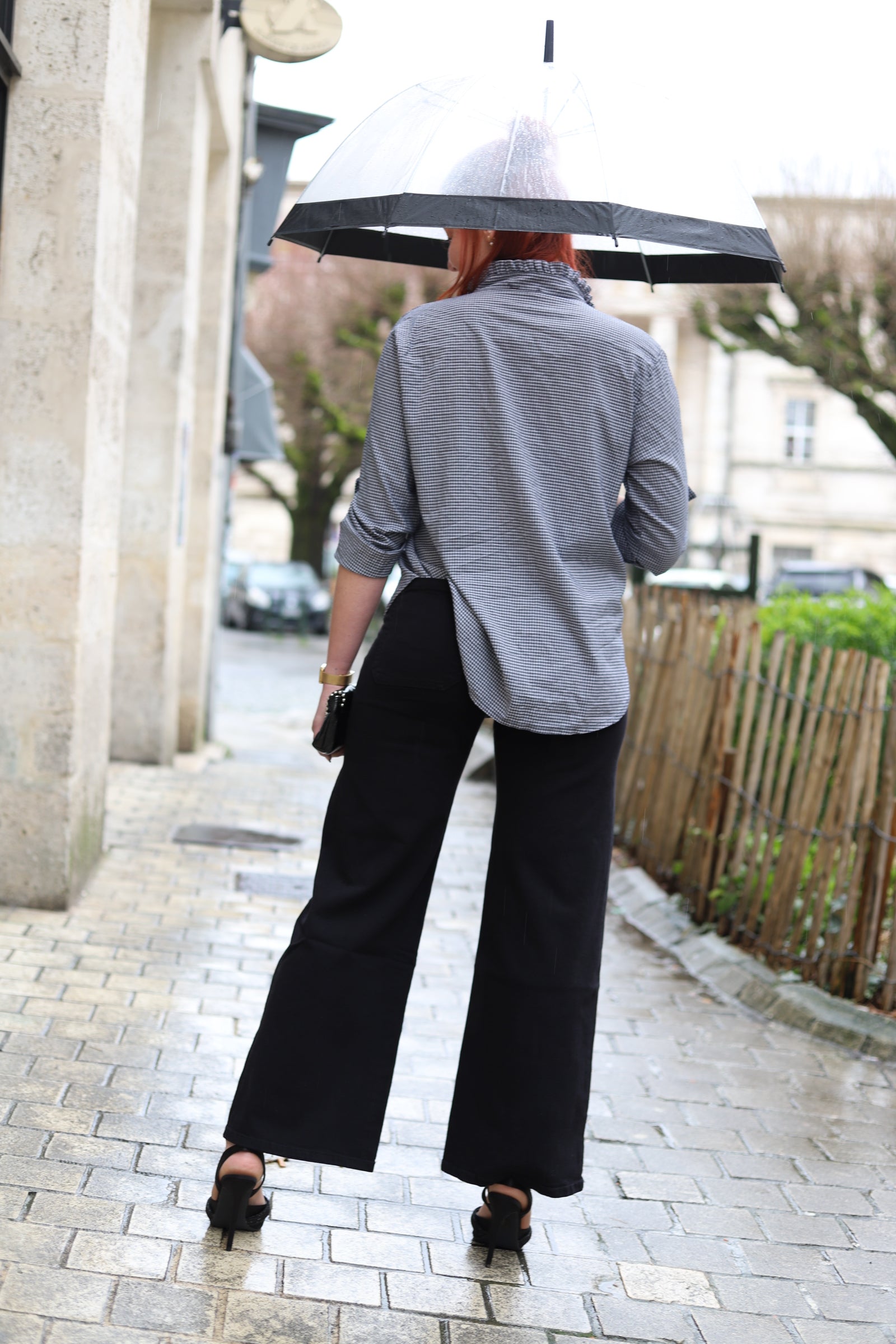Jean Naeva noir à taille haute et coupe large – Beautiful Shop