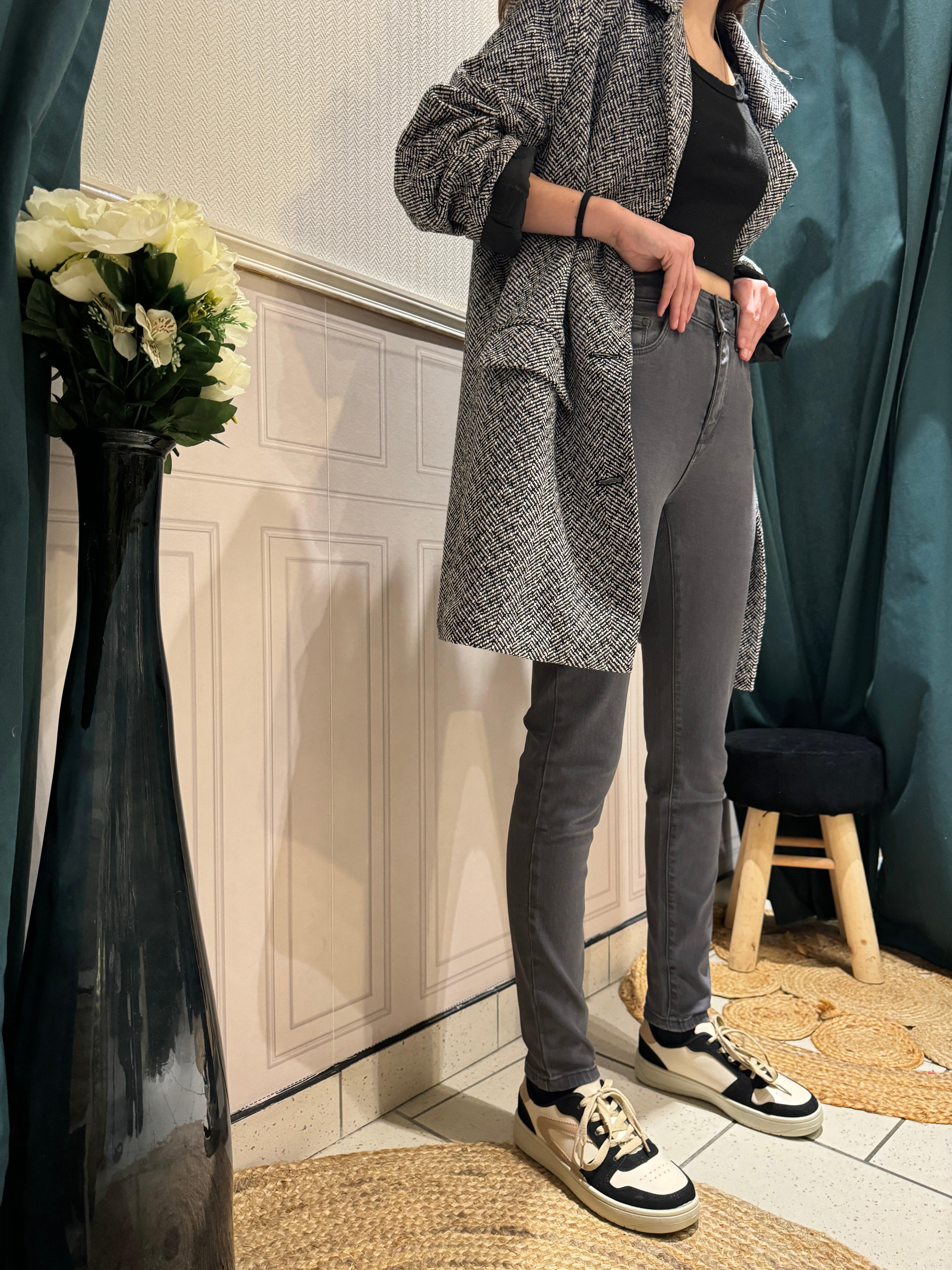 Jean Slim Gris - Le Classique Confortable - beautifulshop