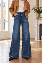 Jean wide leg Alizée – bleu foncé – Beautiful Shop