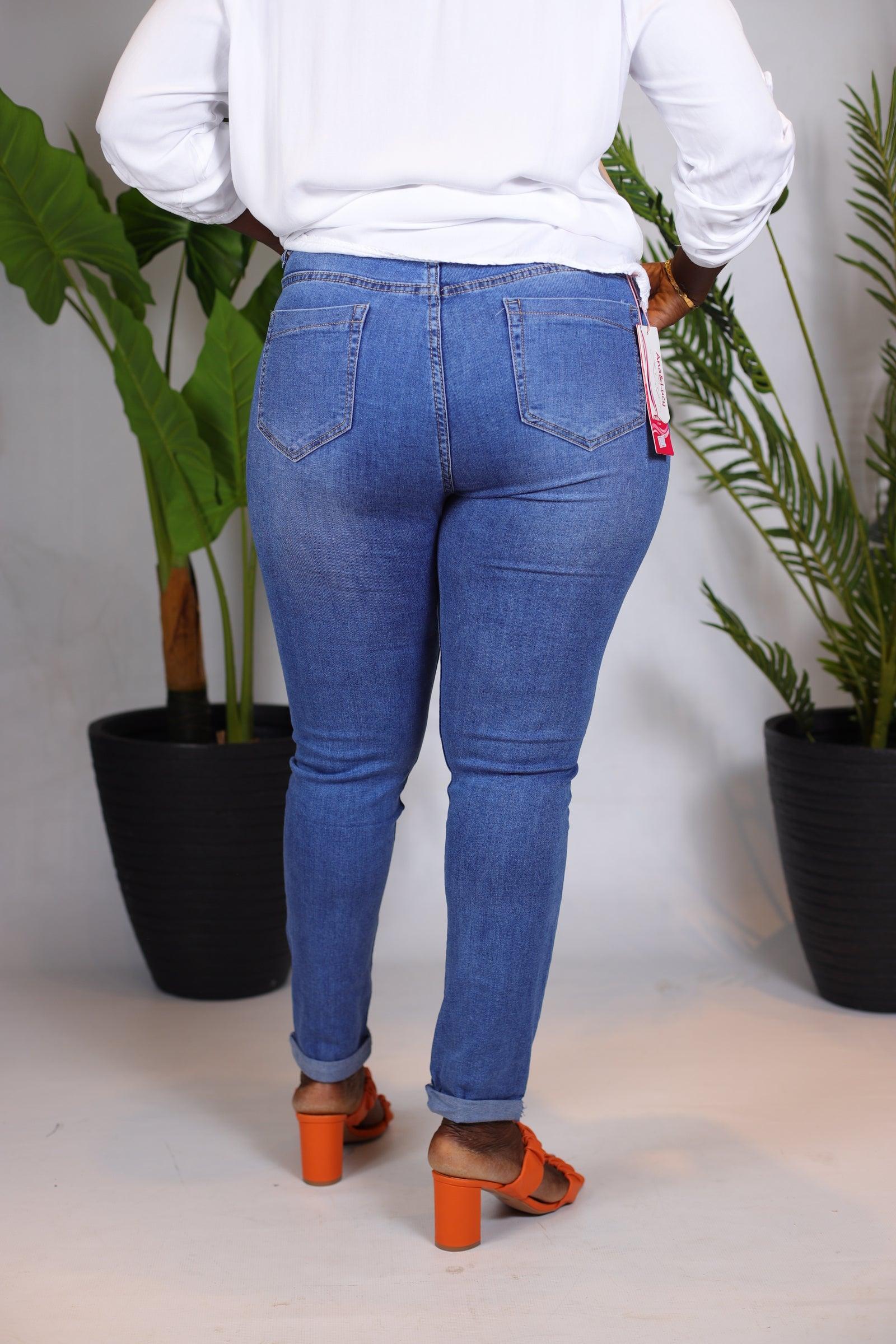 Jeans bleu clair grande taille - beautifulshop