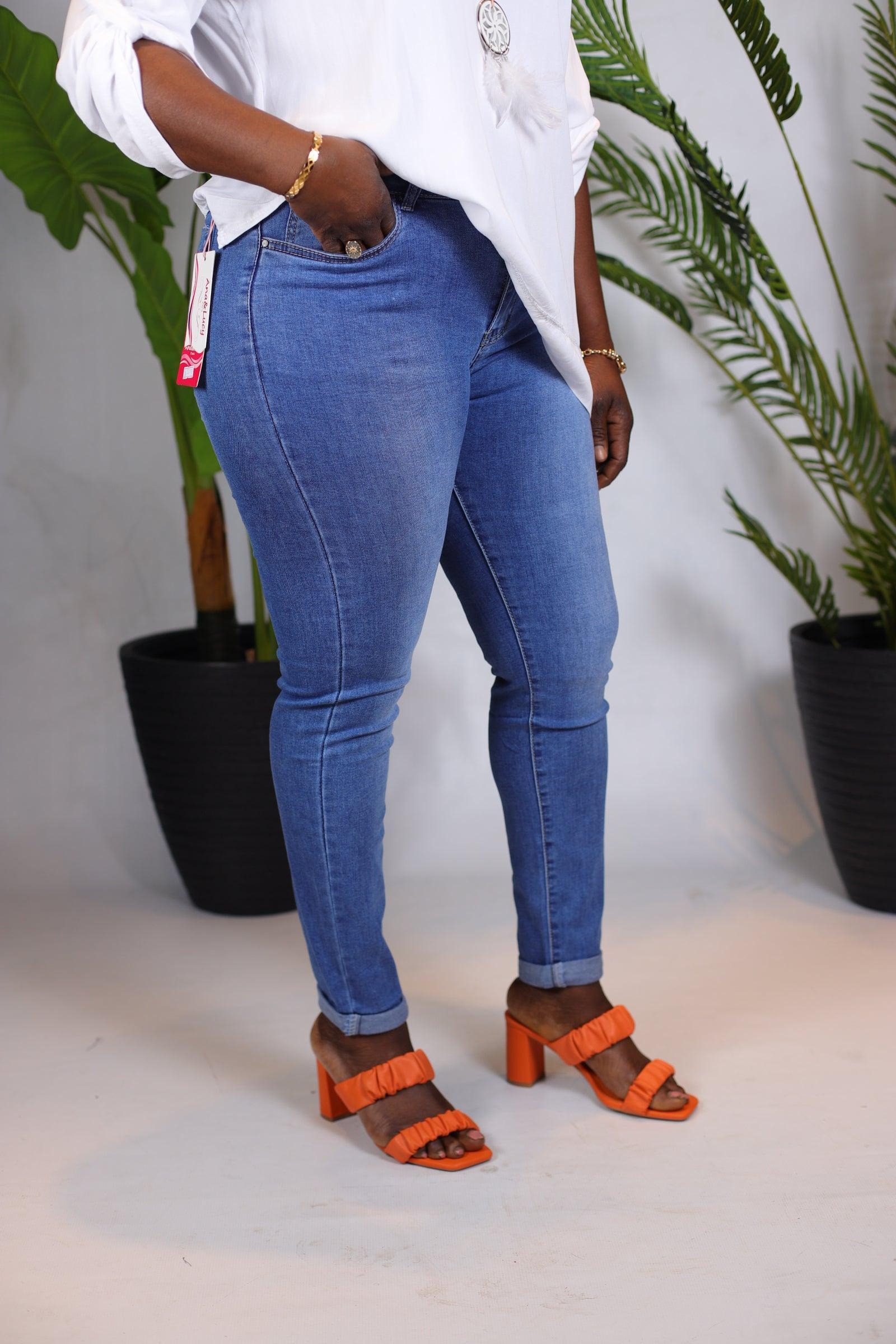 Jeans bleu clair grande taille - beautifulshop